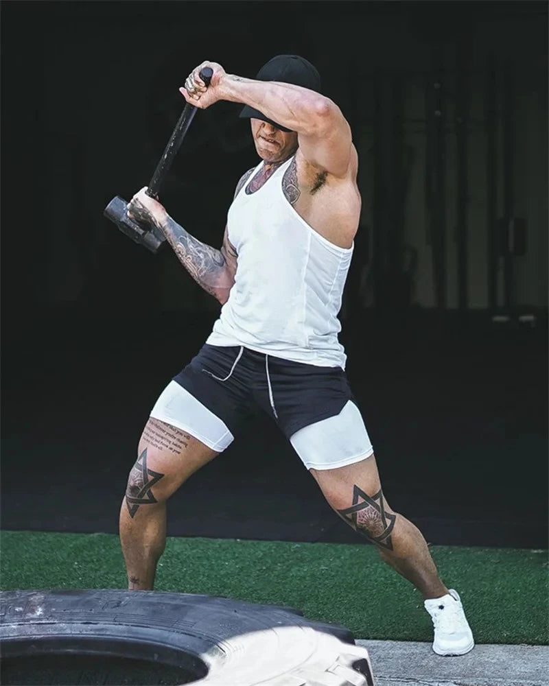 Men’s Multi-Pocket Camouflage Fitness Shorts