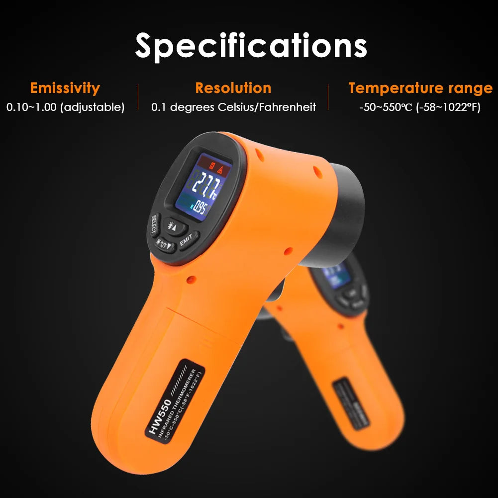 Digital Infrared Thermometer Contactless IR Laser Pyrometer