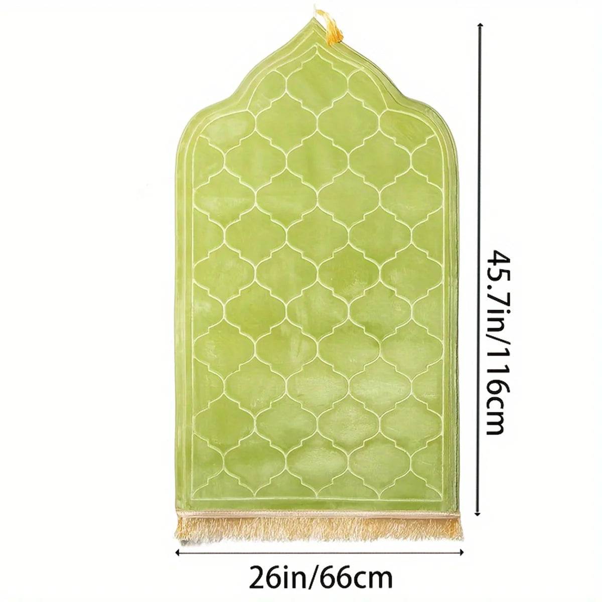 Thickened Plush Printed Prayer Mat with Tassels