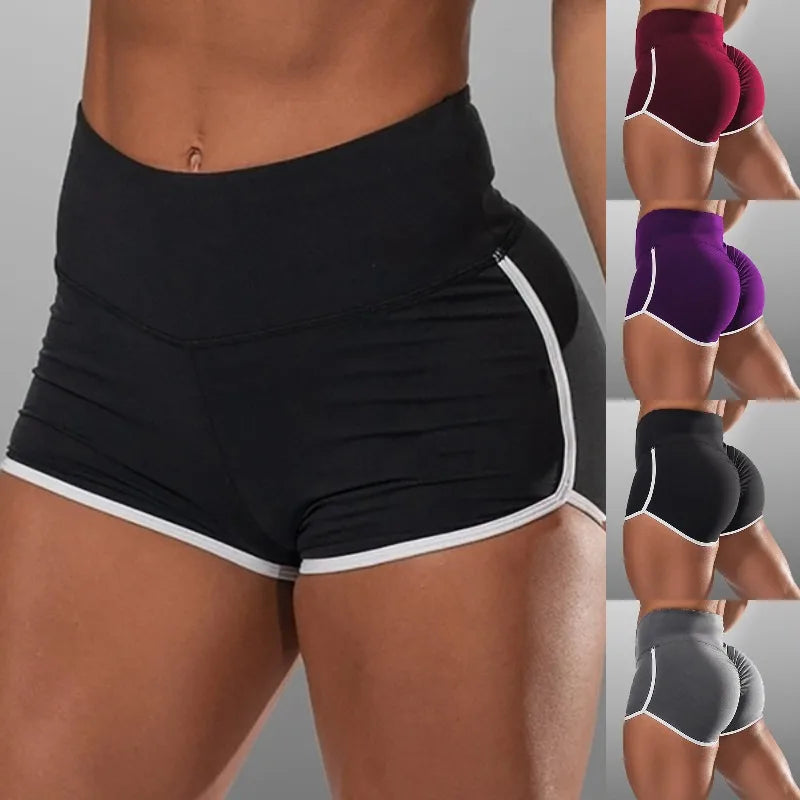 Women's Summer Gym Shorts – Low Waist Stretchy Fitness & Yoga Shorts