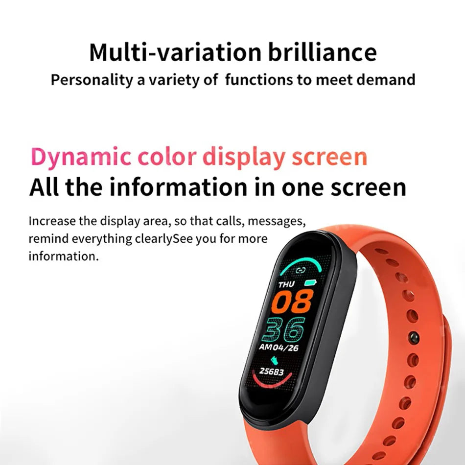 M6 Fitness Smartwatch for Men & Women