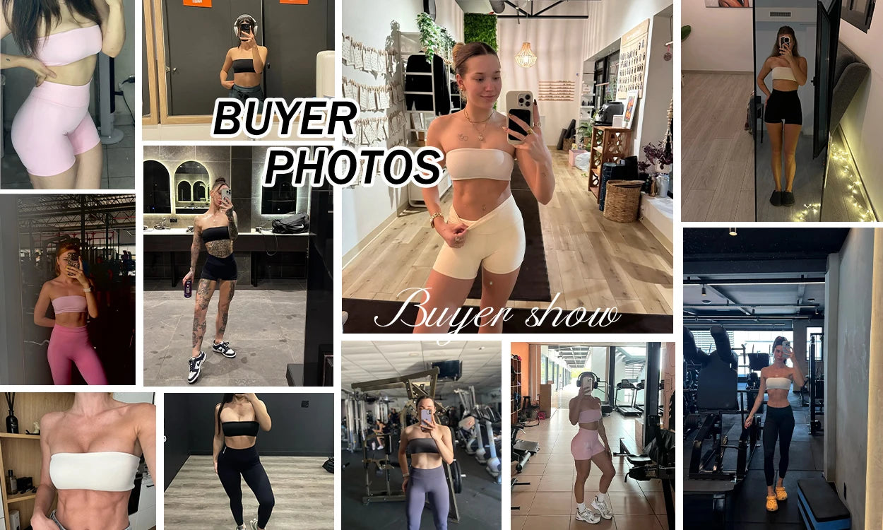 Ctenkevet Women’s 2-Piece Strapless Fitness Set